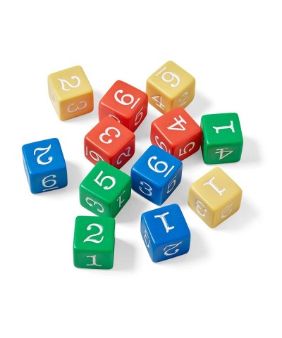 Plastic 3/4-inch Color Number Dice (Set of 12) $18.12 Game Accessories