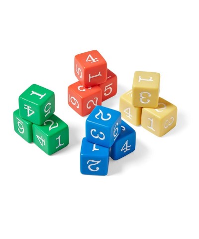 Plastic 3/4-inch Color Number Dice (Set of 12) $18.12 Game Accessories