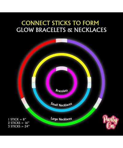 Glow Sticks Bulk Party Supplies. 100 Pack. 8 Inch Glow in the Dark Sticks Light Up Party Favors. Neon Glow Bracelets and Glow...