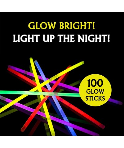 Glow Sticks Bulk Party Supplies. 100 Pack. 8 Inch Glow in the Dark Sticks Light Up Party Favors. Neon Glow Bracelets and Glow...