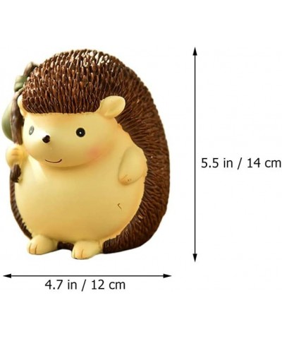 2Pcs Cute Hedgehog Piggy Bank Cartoon Animal Coin Bank Money Bank Resin Hedgehog Figurines Statues Car Decor Fairy Garden Ani...