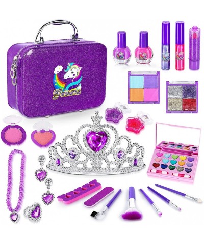 25Pcs Kids Makeup Kit for Girls Kids Play Washable Makeup Set Toys for Girls Safe & Non-Toxic Real Cosmetic Beauty Set for Ki...