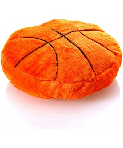 18in Plush Basketball Pillow Fluffy Stuffed Basketball Plush Toy Soft Stuffed Basketball Plush Pillows Durable Sport Basketba...