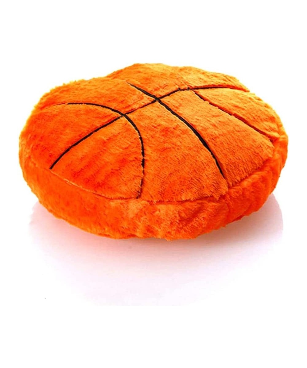 18in Plush Basketball Pillow Fluffy Stuffed Basketball Plush Toy Soft Stuffed Basketball Plush Pillows Durable Sport Basketba...