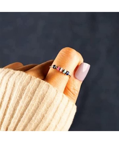 Spinning Enamel Fidget Ring S925 Spinning Ring Anxiety Relief Ring for Women Girls. $16.45 Fidget Toys