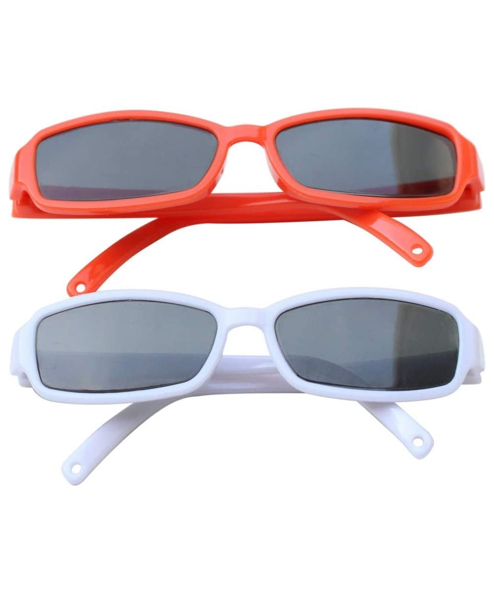 Doll Sunglasses for 18 Inch Dolls Doll Eyeglass White and Orange Glasses 2 Pack $15.54 Dolls