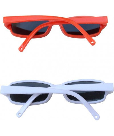 Doll Sunglasses for 18 Inch Dolls Doll Eyeglass White and Orange Glasses 2 Pack $15.54 Dolls