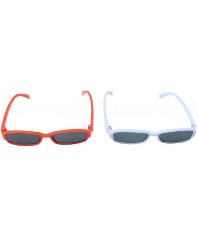 Doll Sunglasses for 18 Inch Dolls Doll Eyeglass White and Orange Glasses 2 Pack $15.54 Dolls