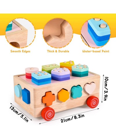 Wooden Shape Sorter Montessori Toys for 2 3 4 Year Old Toddlers Color Sorting Stacking Toys Preschool Kids Learning & Educati...