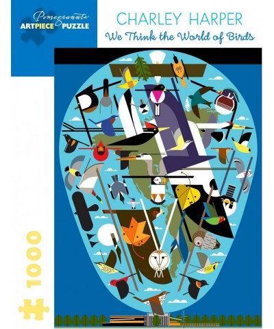 Charley Harper: We Think The World of Birds 1000-Piece Jigsaw Puzzle $41.86 Jigsaw Puzzles