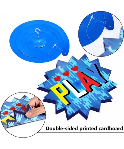 30 Pieces Video Game Hanging Swirl Decorations Supplies Game Controllers Sign Game on Theme Birthday Foil Ceiling Streamers f...