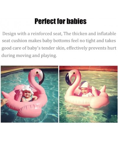 Baby Pool Swim Float with Canopy Inflatable Outdoor Swimming Ring Seat Pink Flamingo Kids Infant Toddler from 6 Months to 48 ...