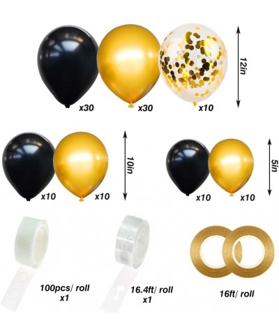 Black and Gold Balloons Garland Arch Kit with Black Gold Confetti Balloons for Graduation Birthday Party Decorations $20.42 K...