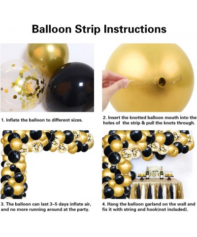 Black and Gold Balloons Garland Arch Kit with Black Gold Confetti Balloons for Graduation Birthday Party Decorations $20.42 K...