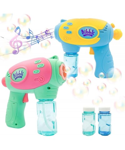 2 Bubble Guns with 2 Bottles Bubble Solution 360 Degree Leak-Proof Design Bubble Machine for Kids Bubble Blower for Outdoor I...