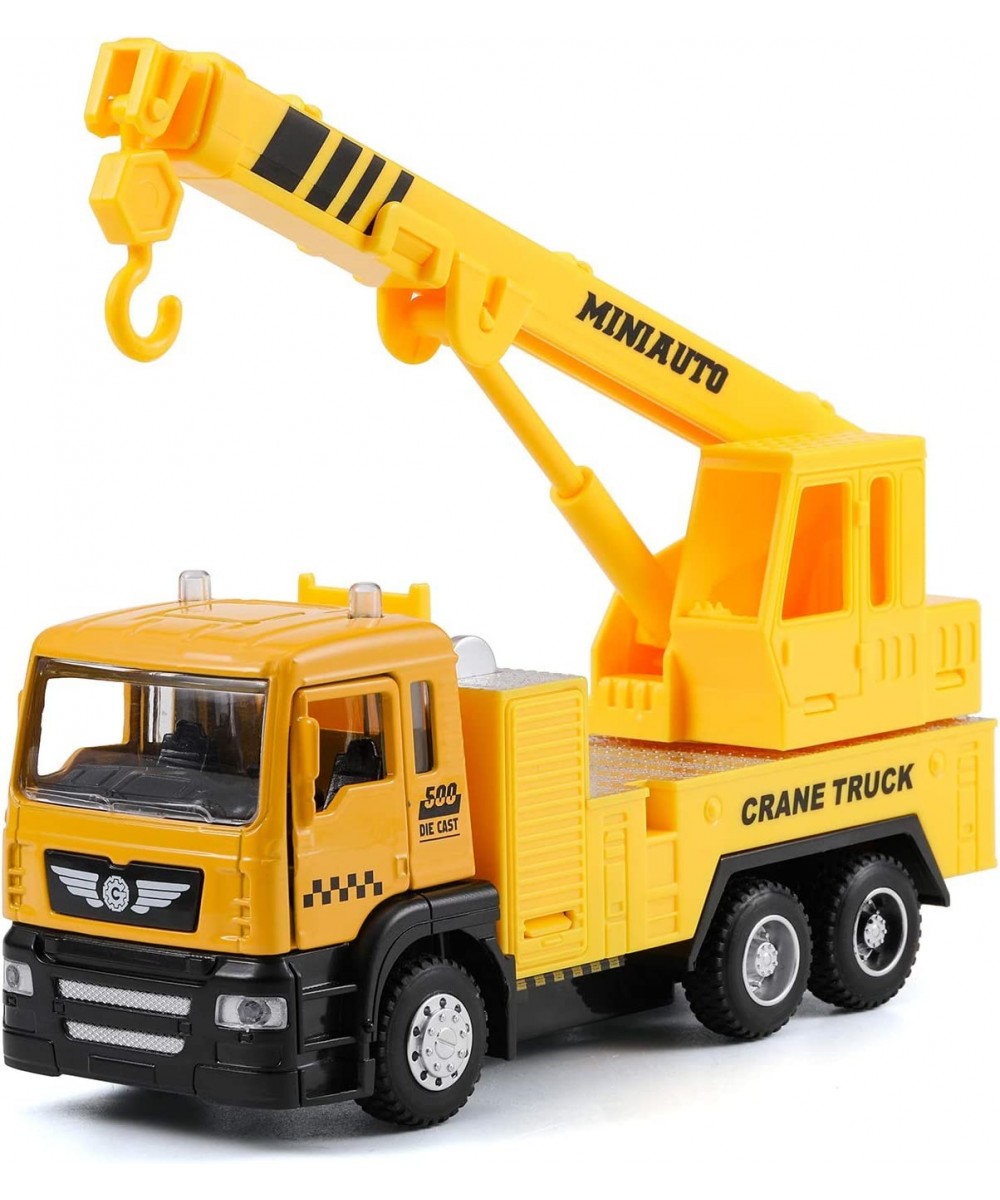 Toy Crane Truck Diecast Metal Cars Construction Truck wiht Light and Sound Pull Back Vehicles Toy Trucks for Boys Age3 4 5 6 ...