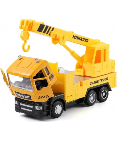 Toy Crane Truck Diecast Metal Cars Construction Truck wiht Light and Sound Pull Back Vehicles Toy Trucks for Boys Age3 4 5 6 ...