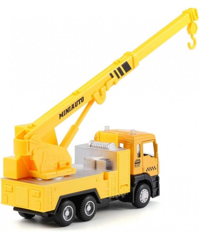 Toy Crane Truck Diecast Metal Cars Construction Truck wiht Light and Sound Pull Back Vehicles Toy Trucks for Boys Age3 4 5 6 ...