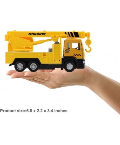 Toy Crane Truck Diecast Metal Cars Construction Truck wiht Light and Sound Pull Back Vehicles Toy Trucks for Boys Age3 4 5 6 ...