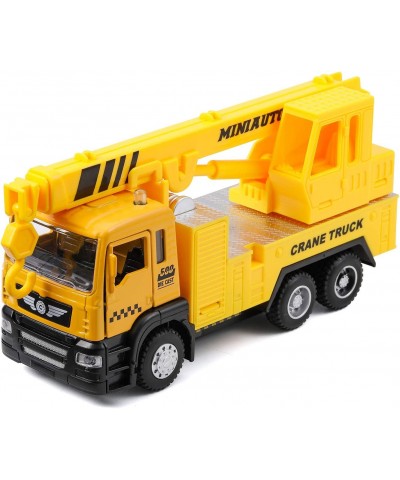 Toy Crane Truck Diecast Metal Cars Construction Truck wiht Light and Sound Pull Back Vehicles Toy Trucks for Boys Age3 4 5 6 ...