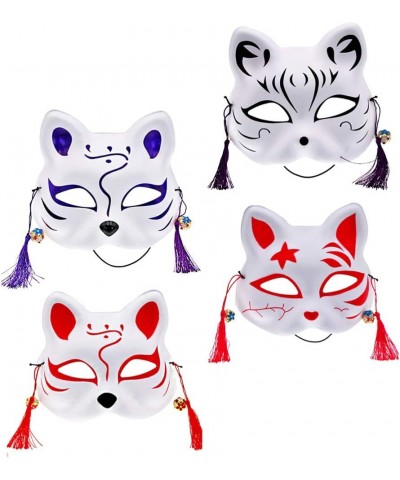 Kitsune Fox Masks Half Face Cosplay Masks Cat Animal Costume Masquerade Party Assecories for Cosplay Costume Masquerade Drama...