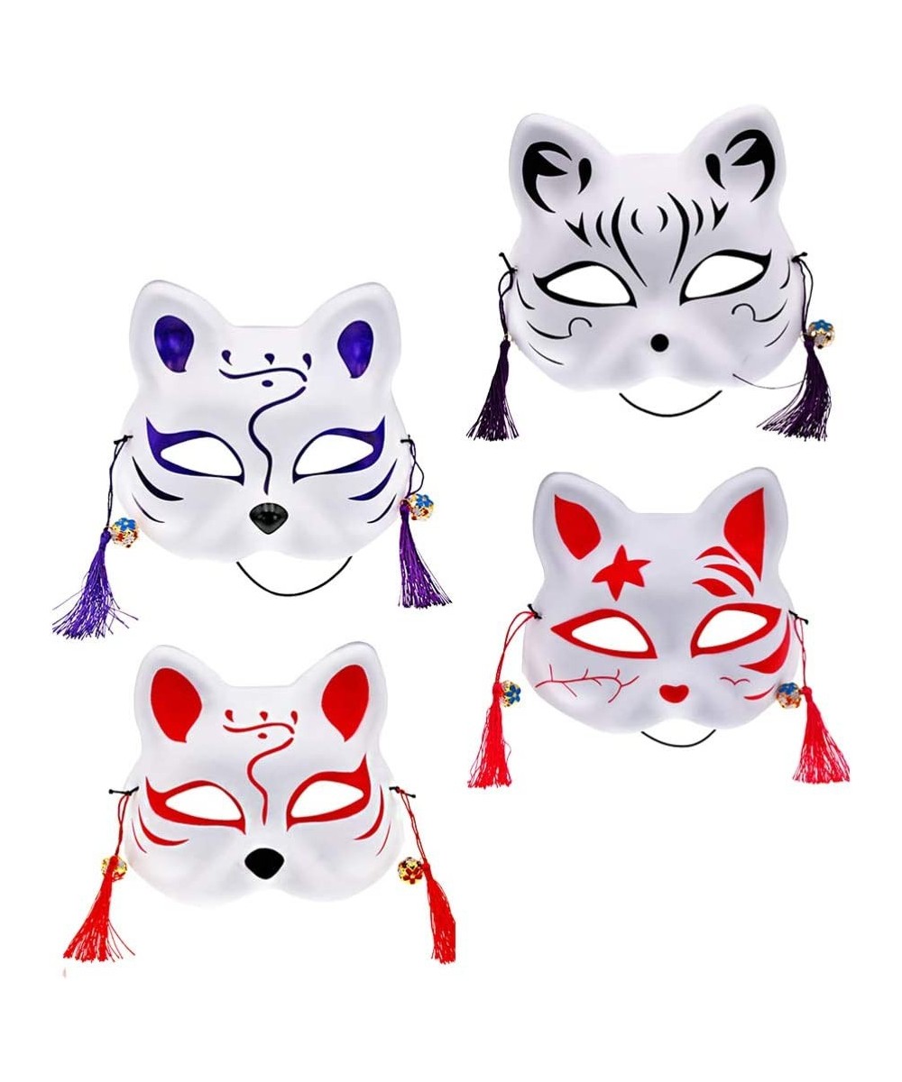 Kitsune Fox Masks Half Face Cosplay Masks Cat Animal Costume Masquerade Party Assecories for Cosplay Costume Masquerade Drama...