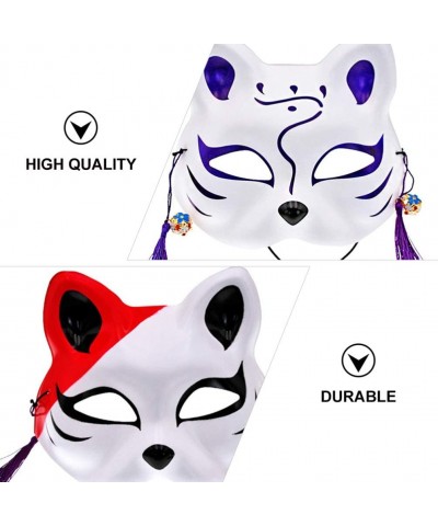 Kitsune Fox Masks Half Face Cosplay Masks Cat Animal Costume Masquerade Party Assecories for Cosplay Costume Masquerade Drama...