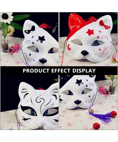 Kitsune Fox Masks Half Face Cosplay Masks Cat Animal Costume Masquerade Party Assecories for Cosplay Costume Masquerade Drama...