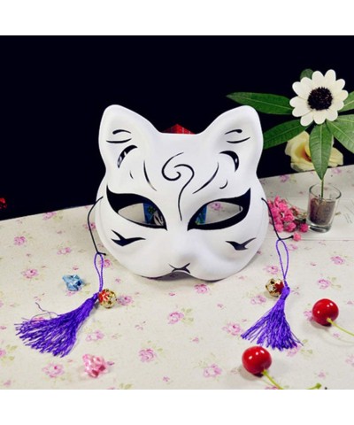 Kitsune Fox Masks Half Face Cosplay Masks Cat Animal Costume Masquerade Party Assecories for Cosplay Costume Masquerade Drama...