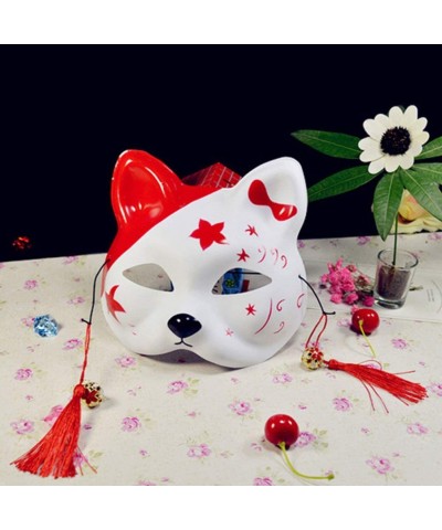 Kitsune Fox Masks Half Face Cosplay Masks Cat Animal Costume Masquerade Party Assecories for Cosplay Costume Masquerade Drama...