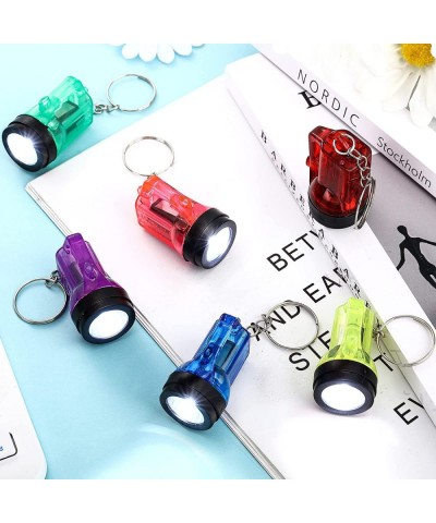 Mini Flashlight Keychains Small LED Key Chains Portable Handheld Plastic Flashlights Keychains for Camping Party Favors (96 P...