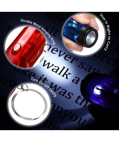 Mini Flashlight Keychains Small LED Key Chains Portable Handheld Plastic Flashlights Keychains for Camping Party Favors (96 P...