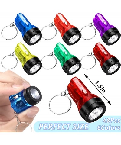 Mini Flashlight Keychains Small LED Key Chains Portable Handheld Plastic Flashlights Keychains for Camping Party Favors (96 P...