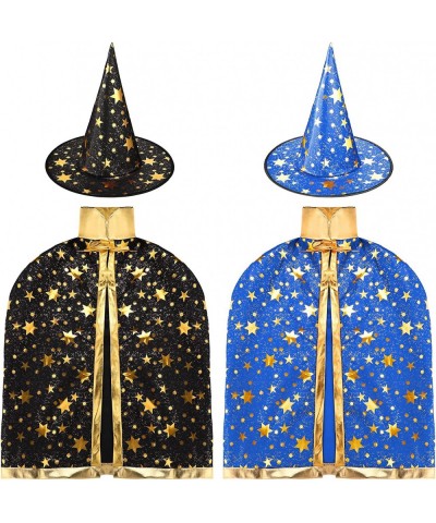 2 Sets Kids Halloween Costumes Witch Cloak with Hat Children Halloween Costume Kids Cosplay Party Accessories for 3-12 Years ...