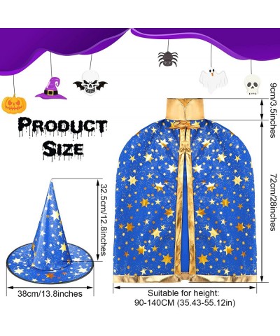 2 Sets Kids Halloween Costumes Witch Cloak with Hat Children Halloween Costume Kids Cosplay Party Accessories for 3-12 Years ...