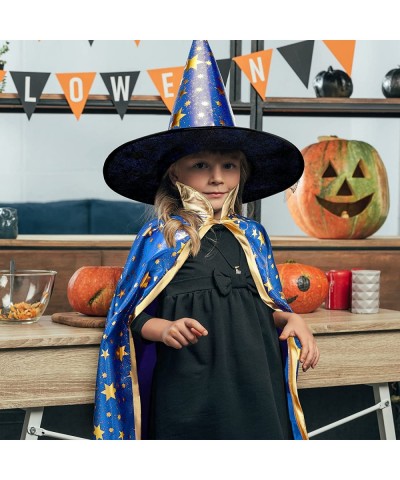 2 Sets Kids Halloween Costumes Witch Cloak with Hat Children Halloween Costume Kids Cosplay Party Accessories for 3-12 Years ...