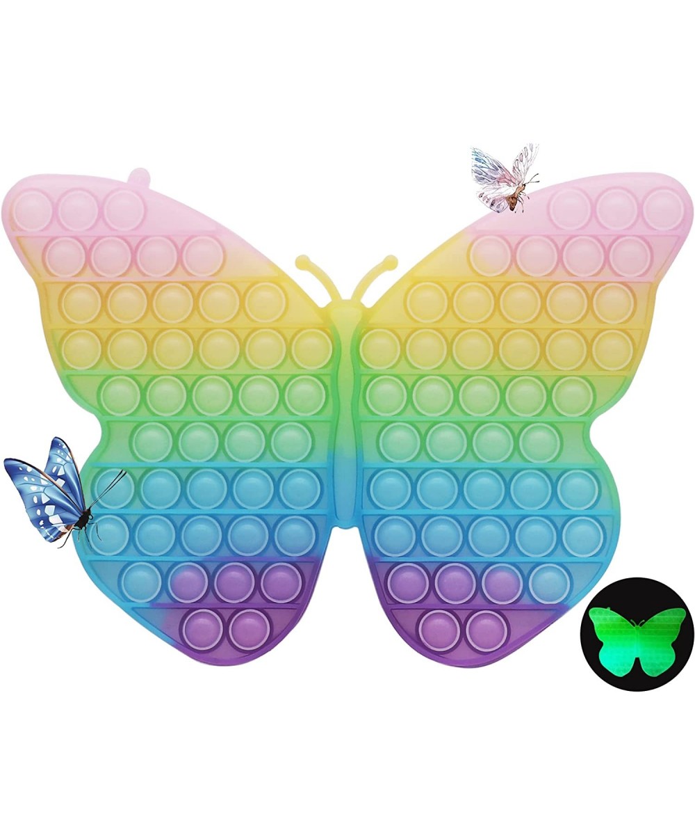 Glow in The Dark Butterfly Pop Push Popper Bubble Fidget Pop Bubble Toy Stress Relief Toy for Girl Boy $14.81 Fidget Toys