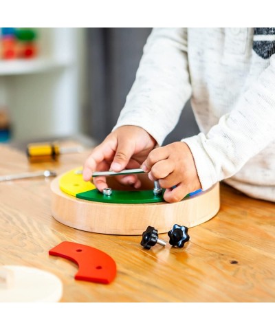 Montessori Screwdriver Board Set for Kids - Wooden Busy Board with Real Tools Nuts and Bolts for Toddler 3 Year Old - Learnin...