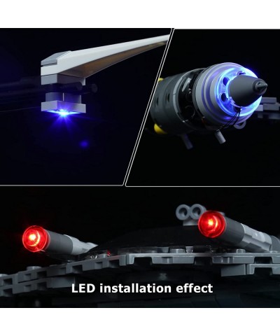 Lights for Lego Starship 75325 Building Kit Third Party Led Lighting Kit Compatible with Lego 75325 N-1 Starfighter Set (Only...