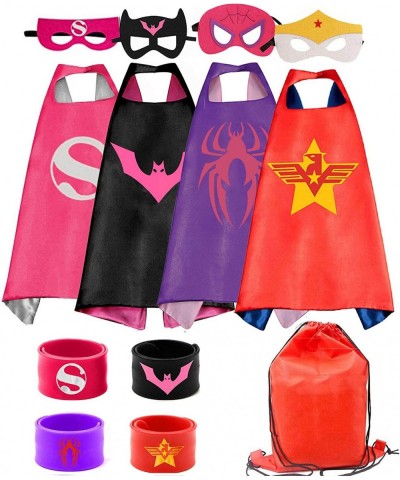 Kids Dress Up 4PCS Superhero Capes Set and Slap Bracelets forGirls Costumes Birthday Party Gifts $28.63 Kids' Costumes