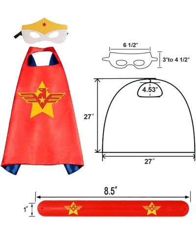 Kids Dress Up 4PCS Superhero Capes Set and Slap Bracelets forGirls Costumes Birthday Party Gifts $28.63 Kids' Costumes