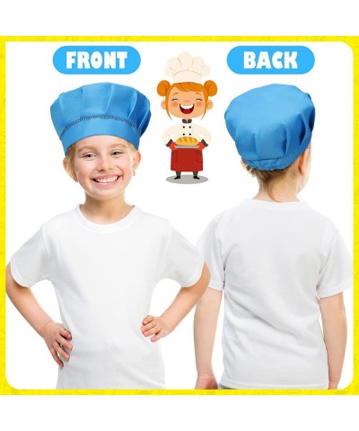 12 Pieces Kids Chef Hat Toddler Chef Hat Adjustable Elastic Multi Colored Chef Hat Reusable Baking Hats Hair Cap Kitchen Chef...