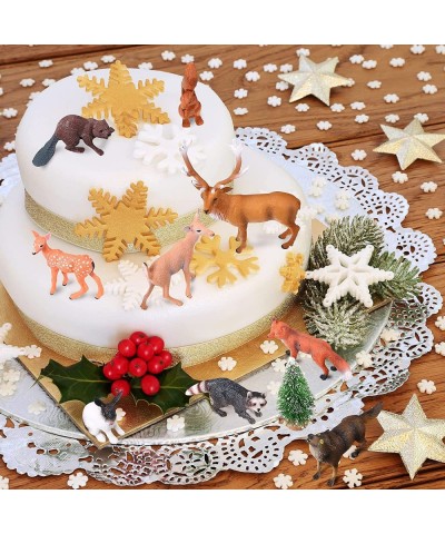 23 Pieces Forest Animals Figures Woodland Animals Figurines Woodland Creatures Realistic Plastic Wild Animals with Elk Wolf B...