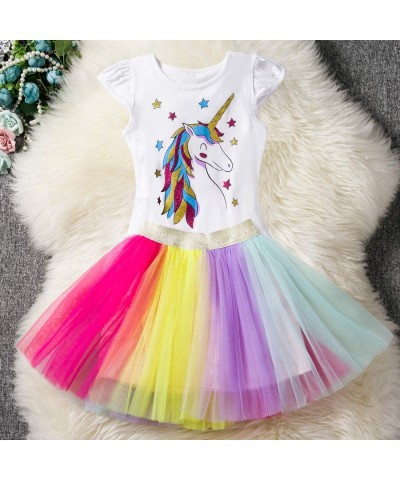 Unicorn Costume for Girls - Cute Rainbow Tutu Dress Up Set - Halloween Costume Outfit for Little Girls $26.22 Kids' Costumes