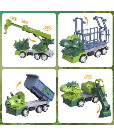 Dinosaur Toys for Kids | Dinosaur Monster Truck with Roaring Sounds | Construction Vehicles Toys Cars Playset with Playmat | ...