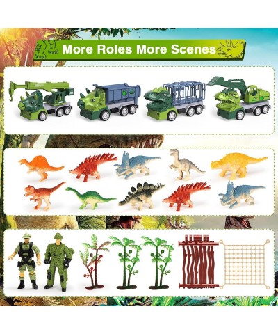 Dinosaur Toys for Kids | Dinosaur Monster Truck with Roaring Sounds | Construction Vehicles Toys Cars Playset with Playmat | ...