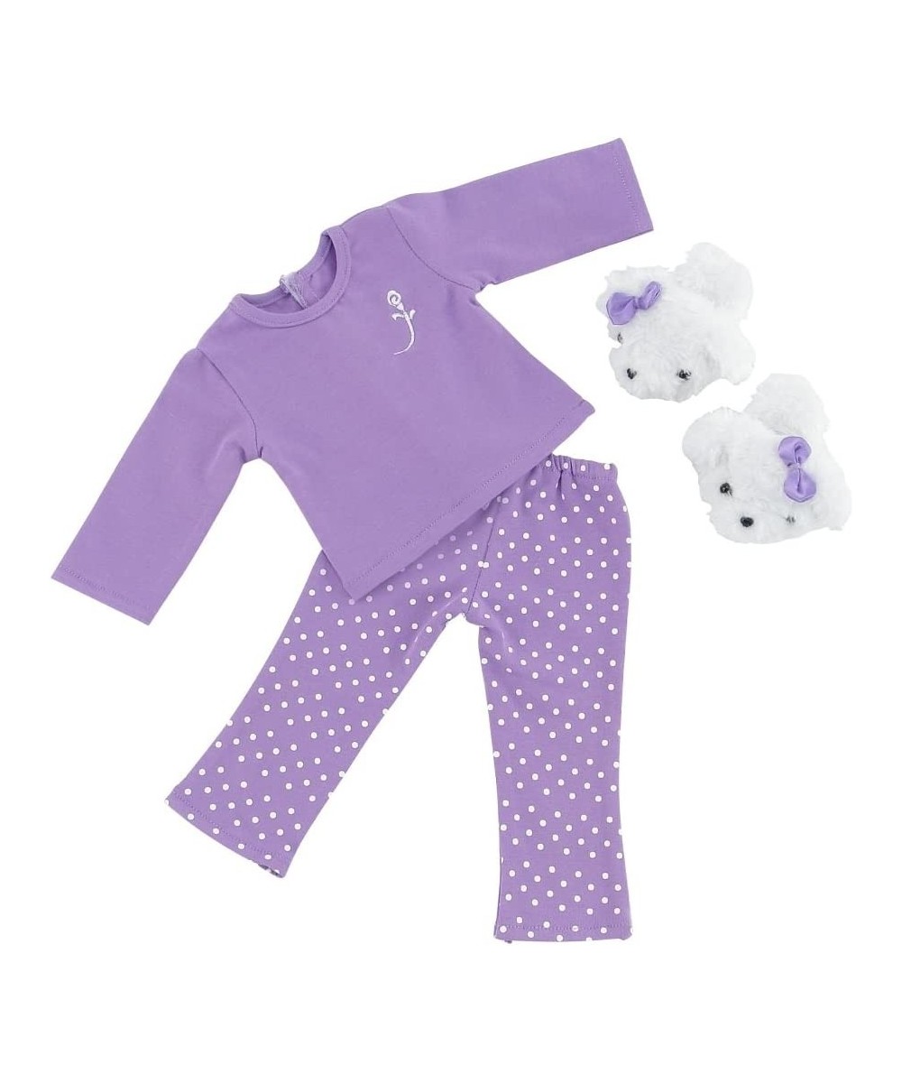 18 Inch Doll Clothes Accessories Gift Set Kids Girls | 18" Doll Pajamas PJs Sleepwear Outfit Including Puppy Doll Slippers Ac...