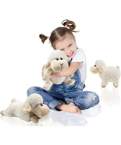 3 Pcs Stuffed Sheep Animals 6.5 inch - 8.8 inch Cute Lamb Plush Toy as Gift for Your Kids (Sitting Standing Lying). (White) $...