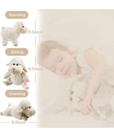 3 Pcs Stuffed Sheep Animals 6.5 inch - 8.8 inch Cute Lamb Plush Toy as Gift for Your Kids (Sitting Standing Lying). (White) $...