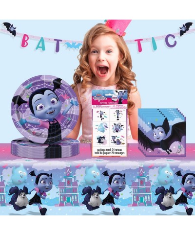 Vampirina Birthday Party Supplies | Vampirina Party Decorations Includes Vampirina Table Cloth Party Plates Happy Birthday Ba...